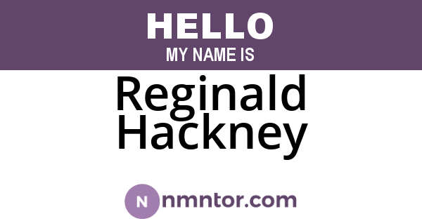 Reginald Hackney