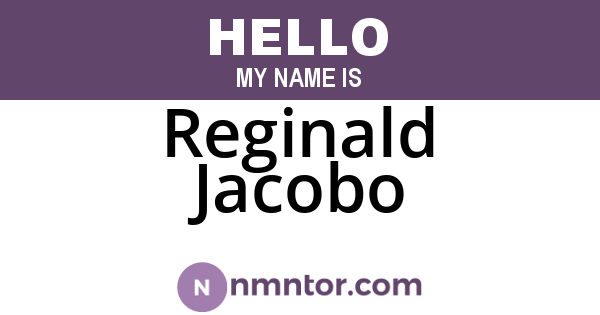 Reginald Jacobo