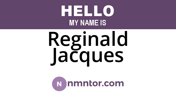Reginald Jacques