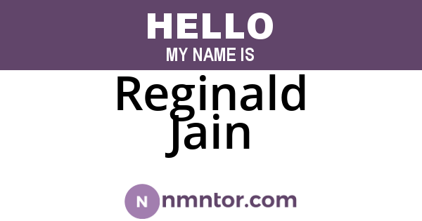 Reginald Jain
