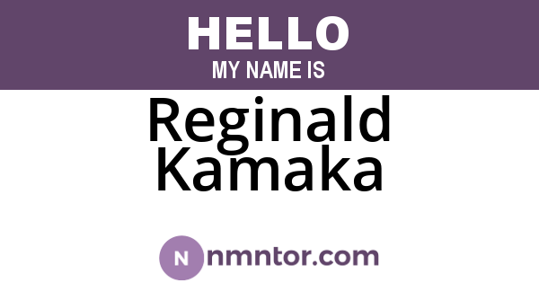 Reginald Kamaka