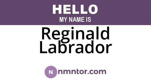 Reginald Labrador