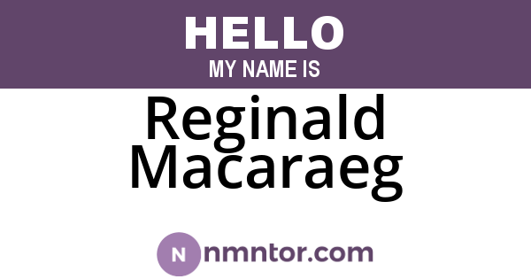 Reginald Macaraeg