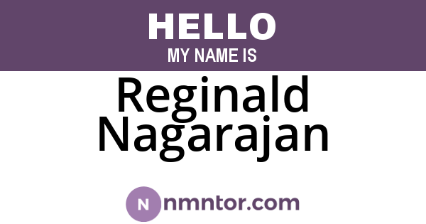 Reginald Nagarajan