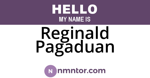 Reginald Pagaduan