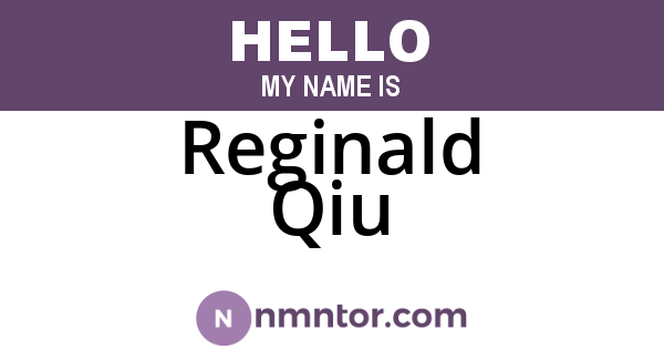 Reginald Qiu