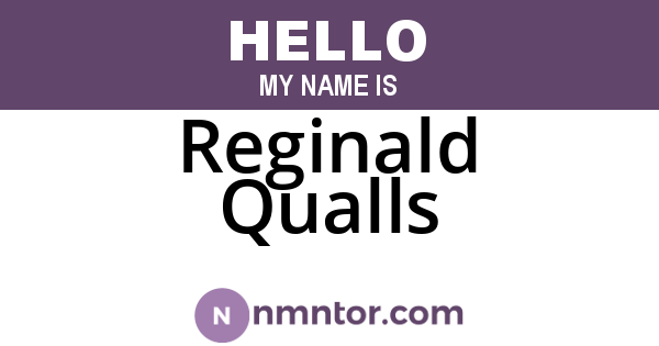 Reginald Qualls