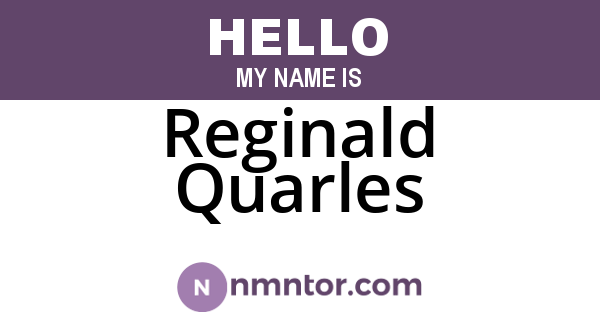 Reginald Quarles