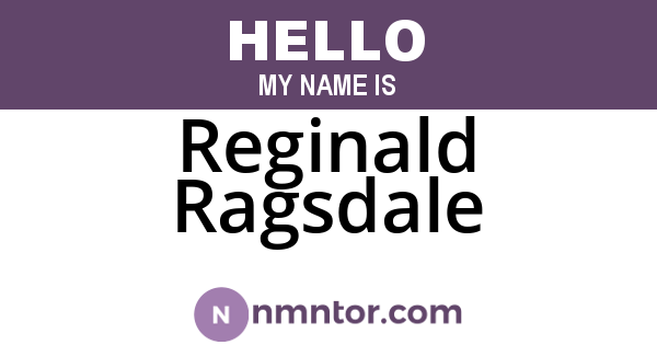 Reginald Ragsdale