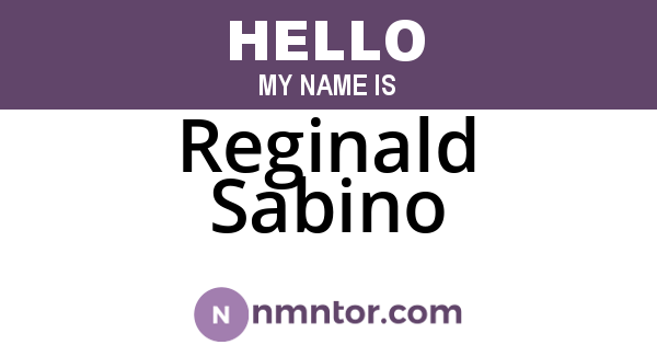 Reginald Sabino