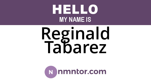 Reginald Tabarez