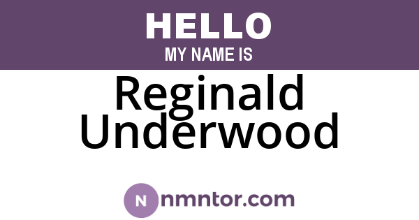 Reginald Underwood