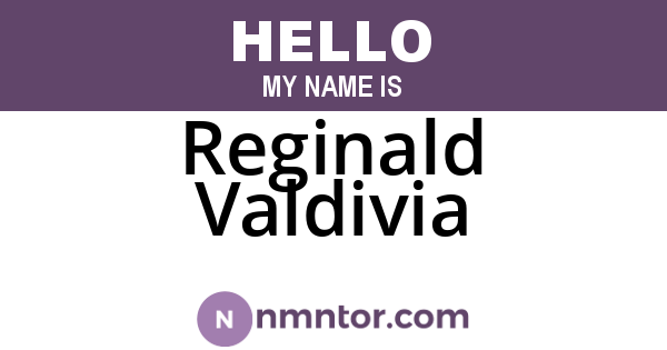 Reginald Valdivia