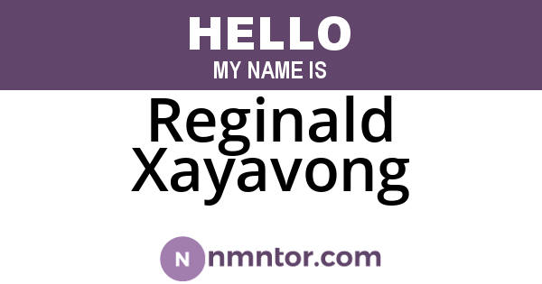 Reginald Xayavong