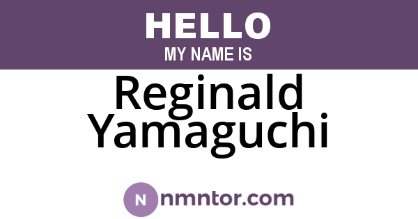 Reginald Yamaguchi
