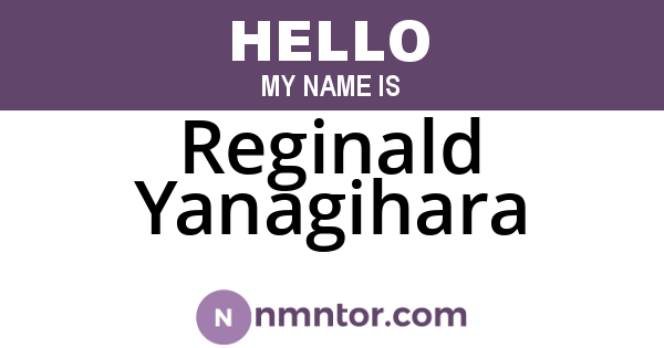Reginald Yanagihara