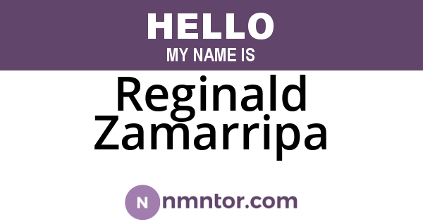 Reginald Zamarripa