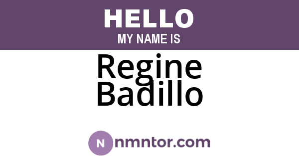 Regine Badillo