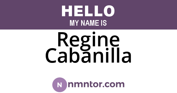 Regine Cabanilla