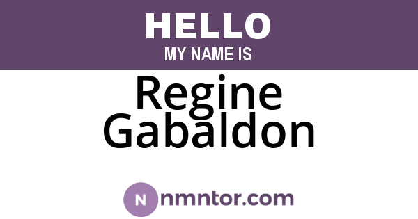 Regine Gabaldon