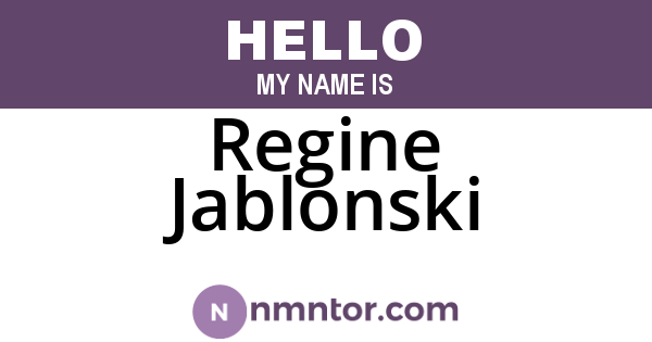 Regine Jablonski