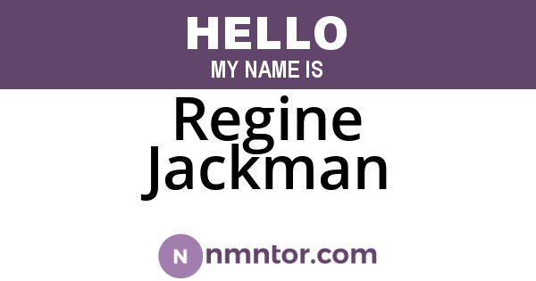 Regine Jackman