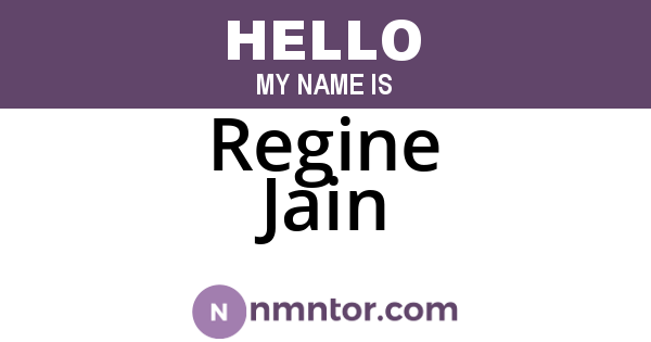Regine Jain
