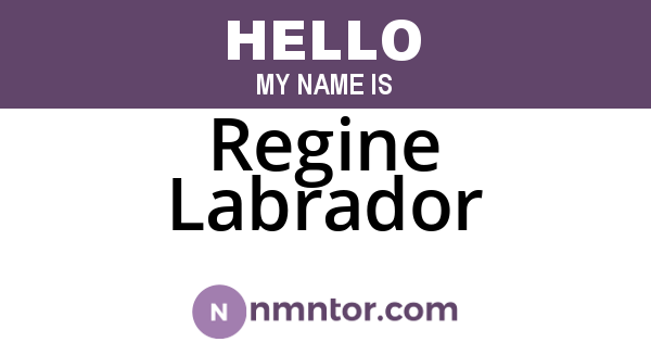 Regine Labrador