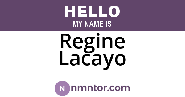 Regine Lacayo