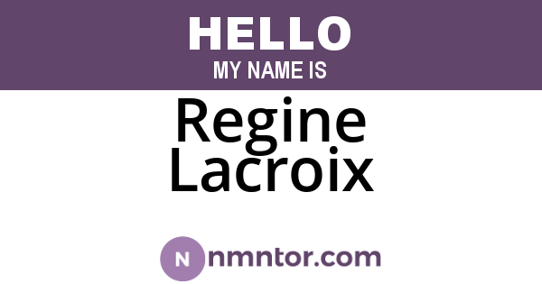 Regine Lacroix