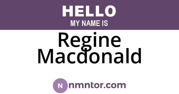 Regine Macdonald