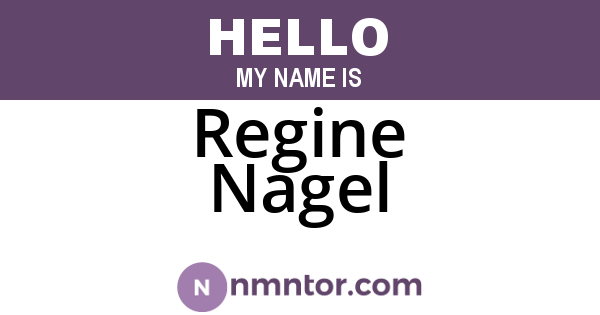 Regine Nagel