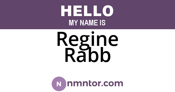 Regine Rabb