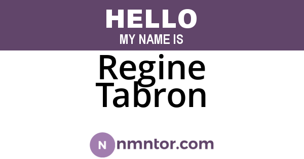 Regine Tabron
