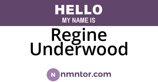 Regine Underwood