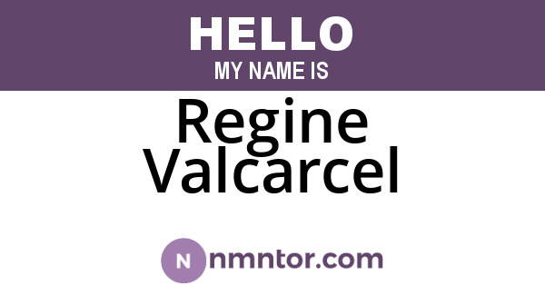 Regine Valcarcel