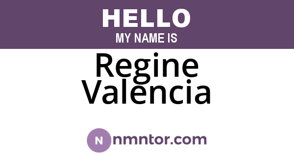 Regine Valencia
