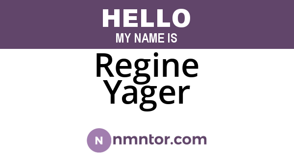 Regine Yager