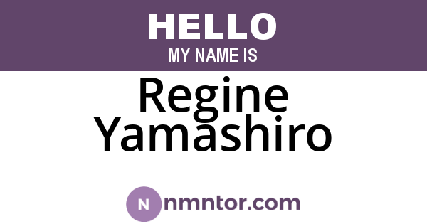 Regine Yamashiro