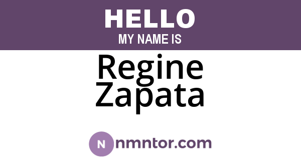 Regine Zapata