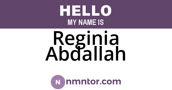 Reginia Abdallah