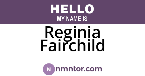 Reginia Fairchild