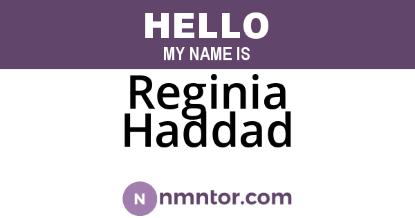 Reginia Haddad