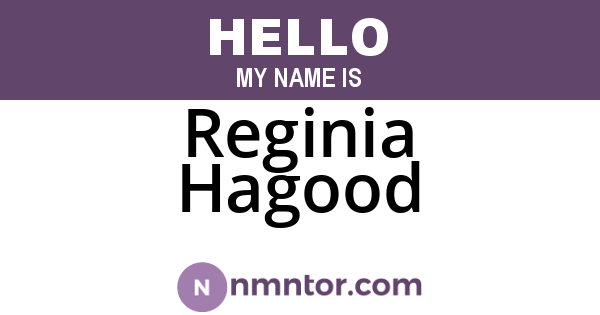 Reginia Hagood