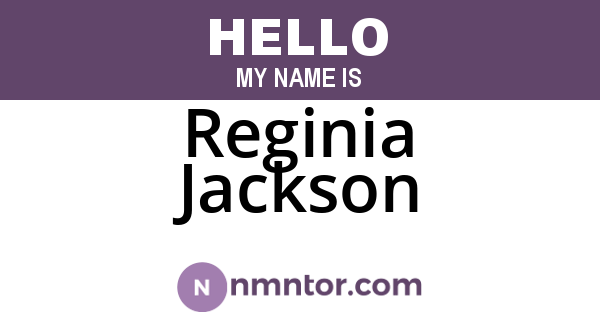 Reginia Jackson