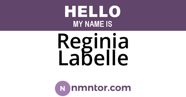 Reginia Labelle