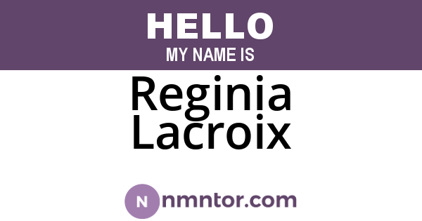 Reginia Lacroix