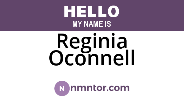 Reginia Oconnell