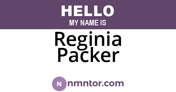Reginia Packer