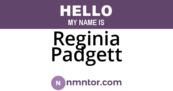 Reginia Padgett